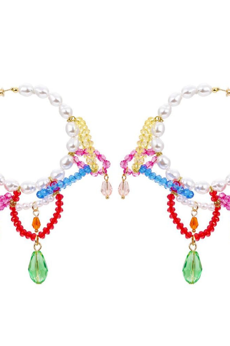 Statement Rox Beaded Tassel Earrings