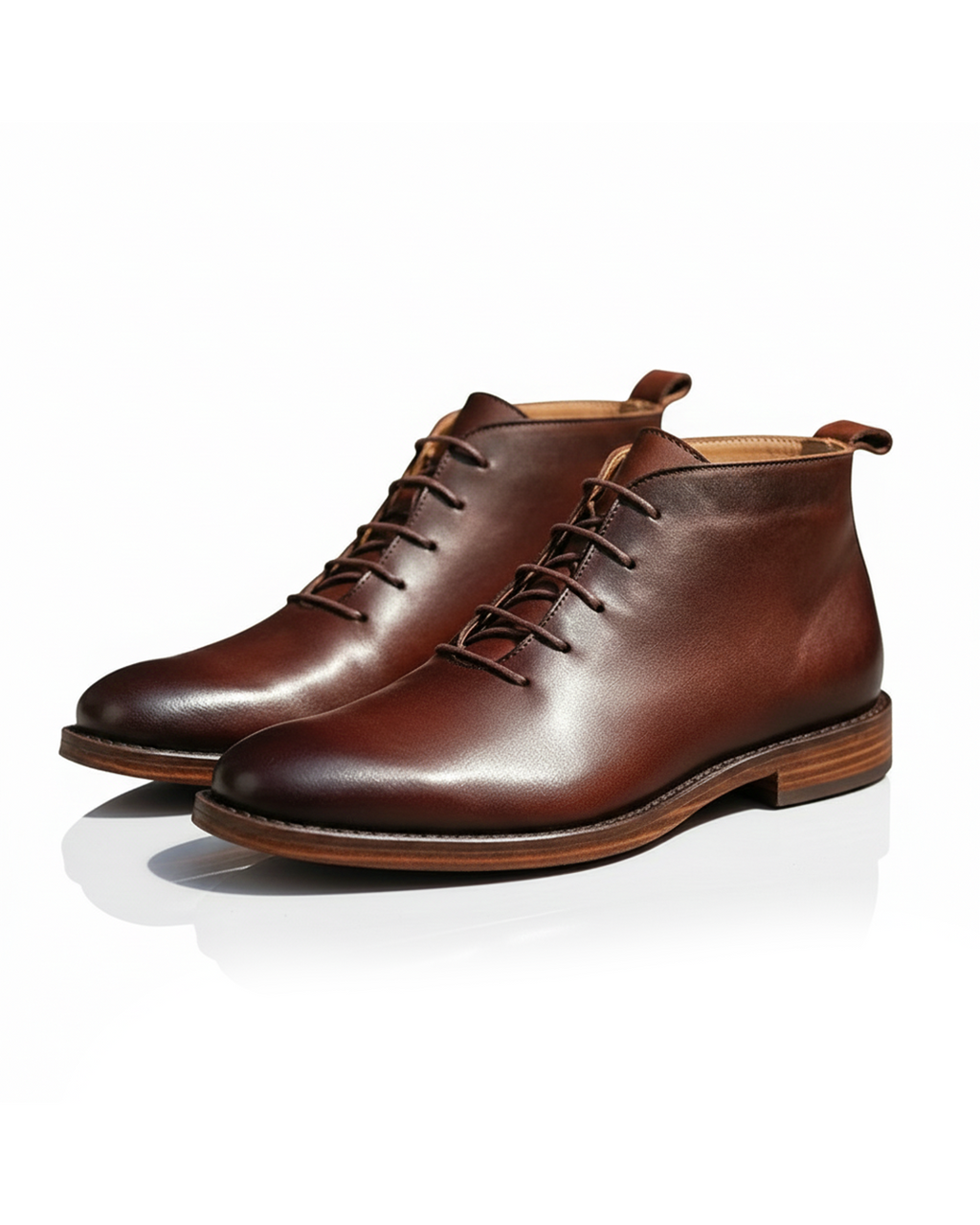 Full-Grain Leather Boots with Welted Construction
