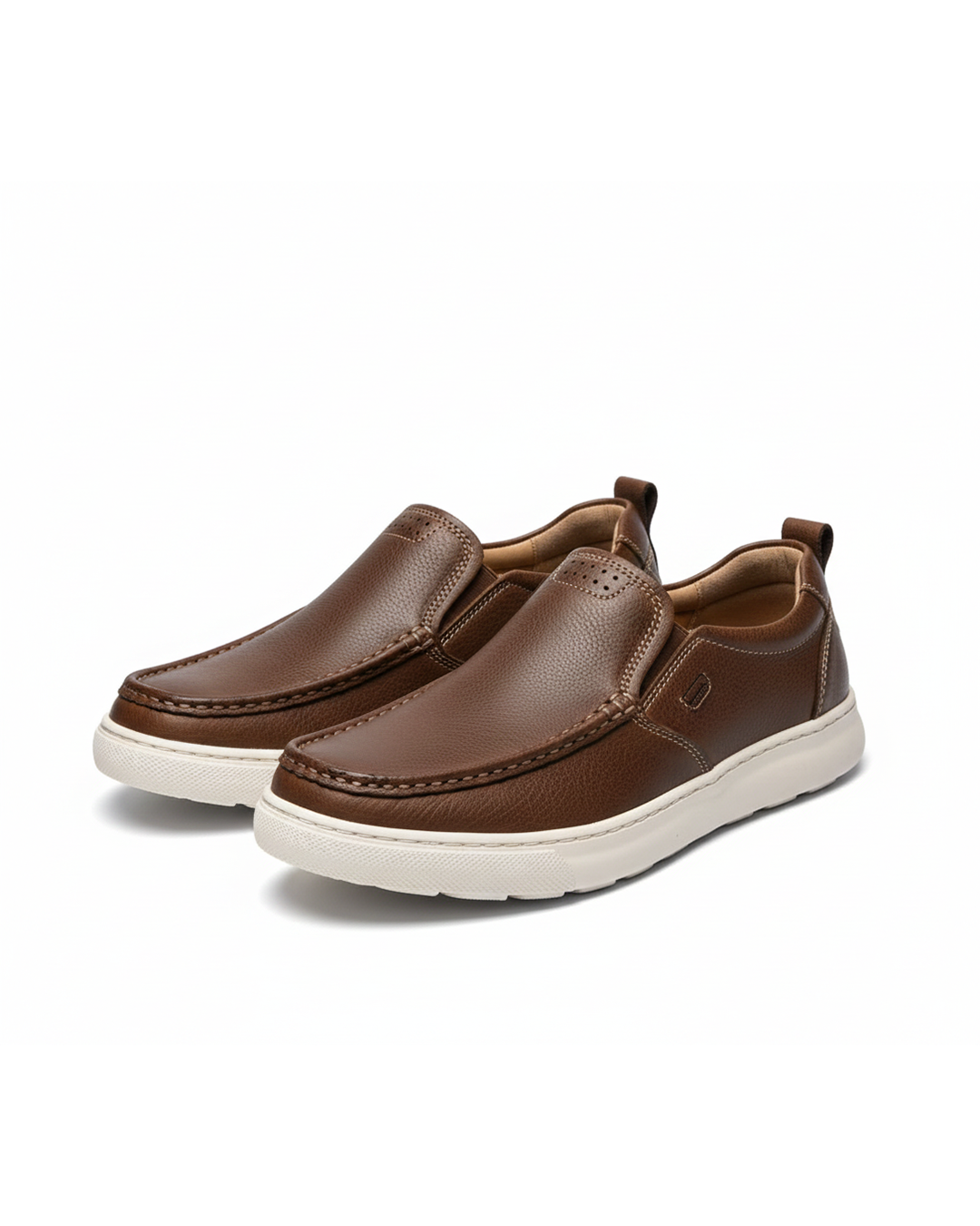 Leather Loafers with Rubber Sole