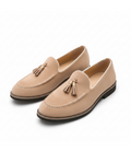 Suede Loafers with Tassel Detail
