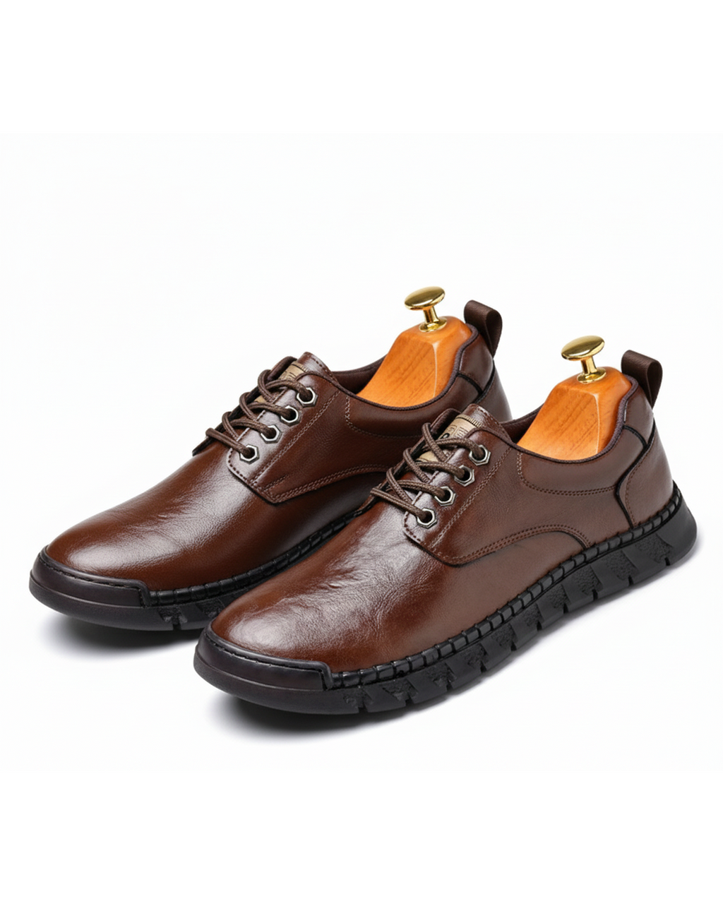 Smooth Full-Grain Leather Shoes with All-Day Comfort