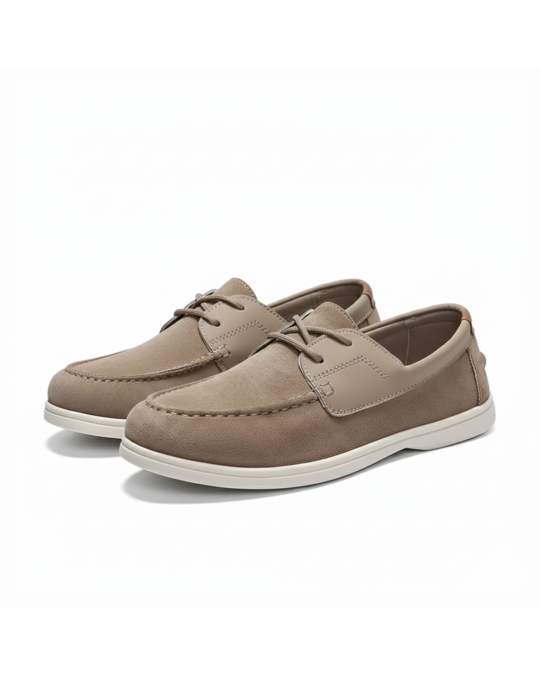 Suede Slip-On Shoes with Slip-Resistant Tread