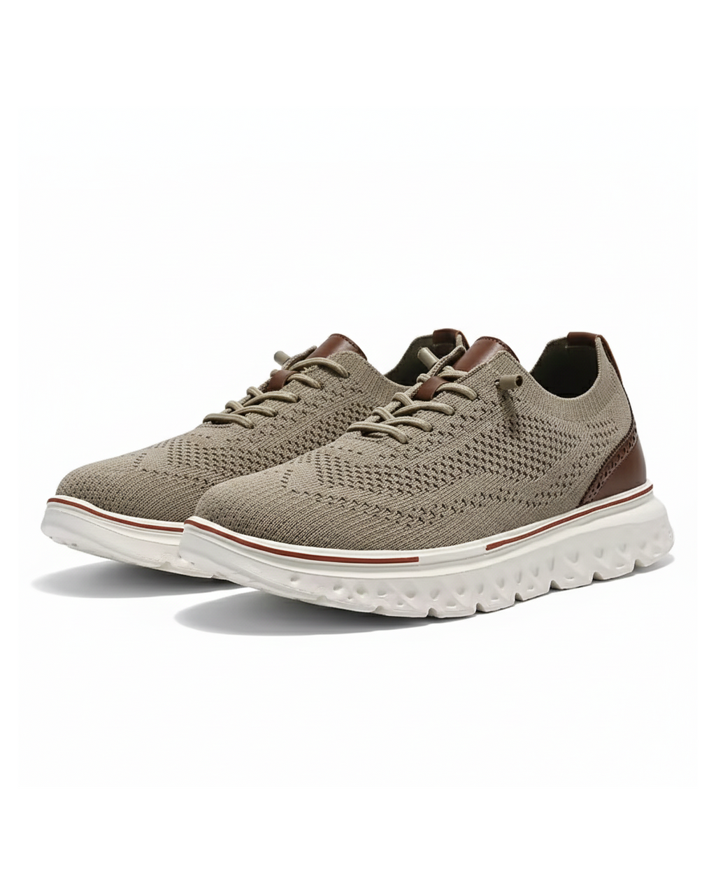 Knit Brogue Shoes with Lightweight Construction
