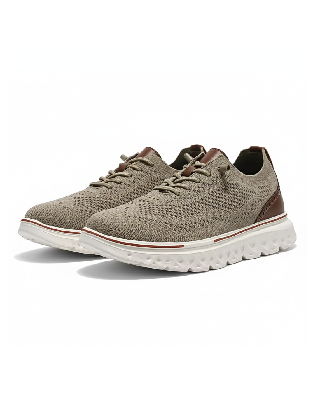 Knit Brogue Shoes with Lightweight Construction