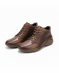Full-Grain Leather Slip-On Shoes with Side Zipper