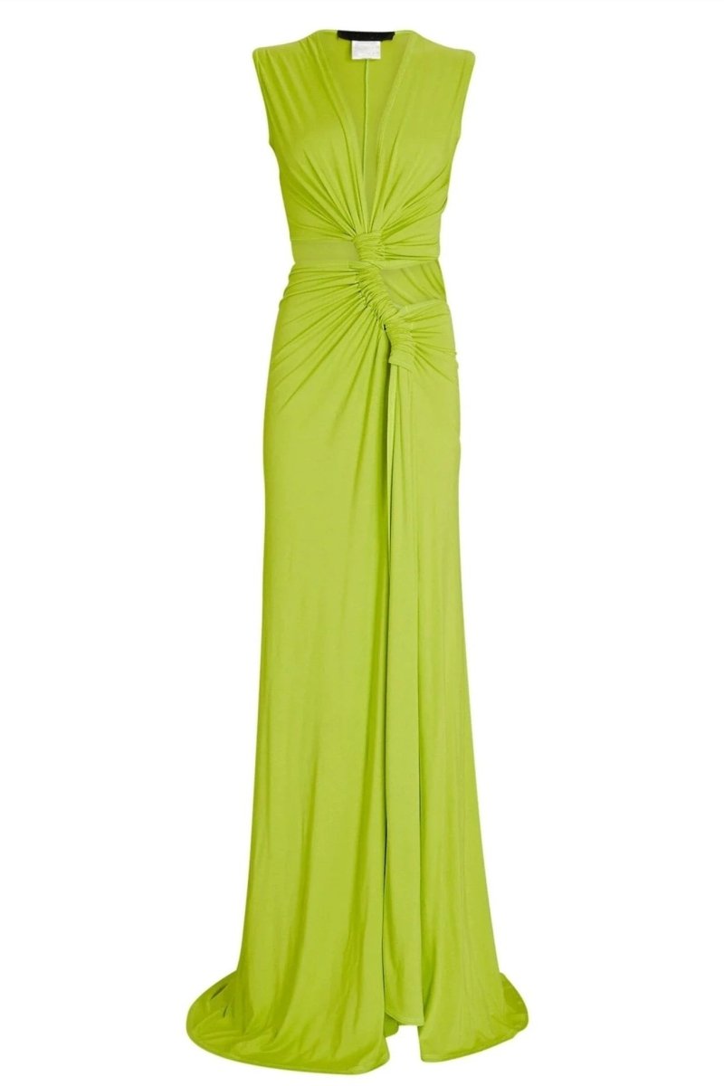 Sara V-Neck High Slit Maxi-Length Dress