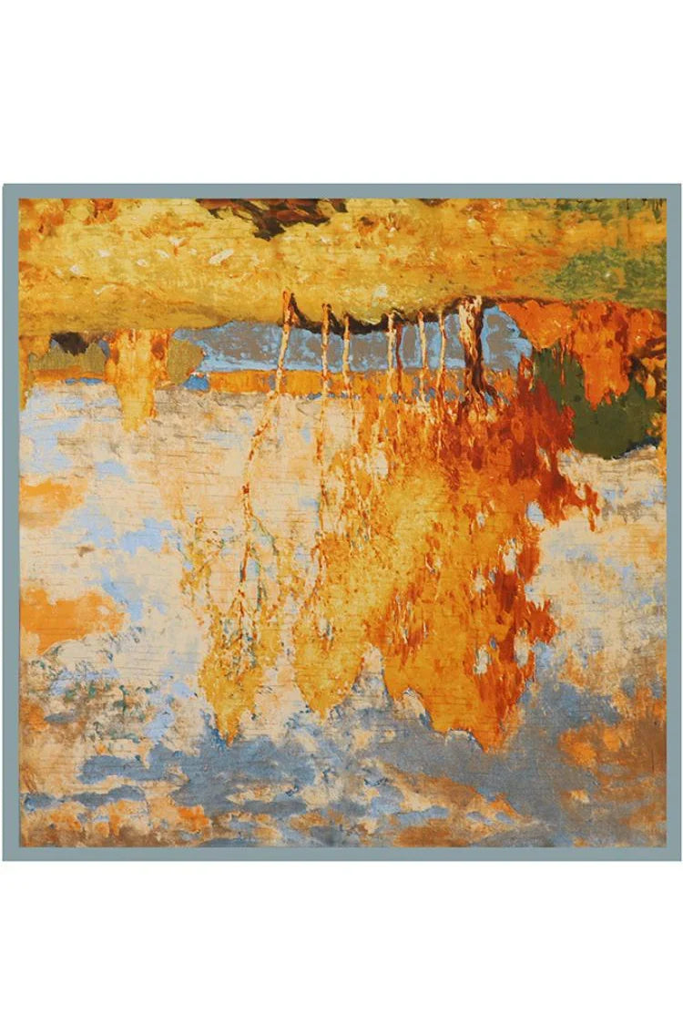Modern Sharon Landscape Print Headscarf