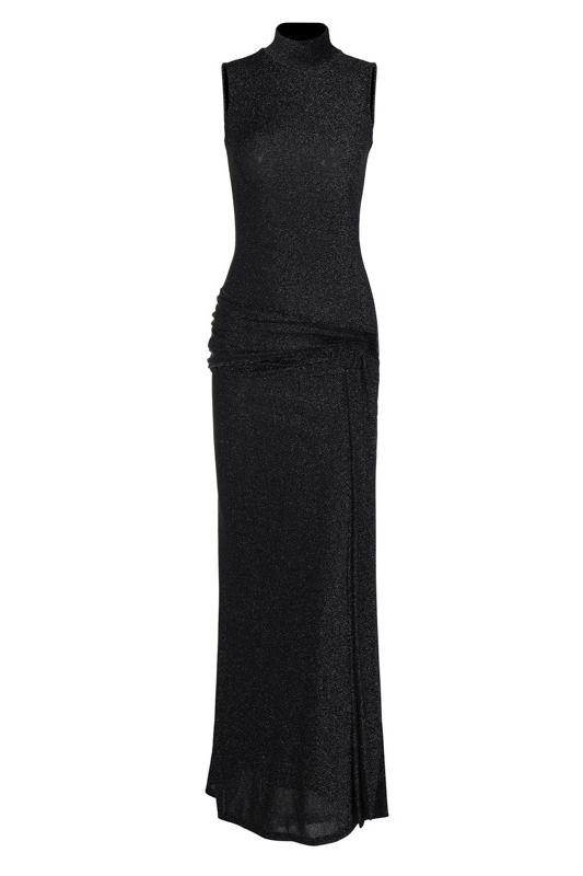 Modern Shonna Metallic Strap Maxi Knit Dress