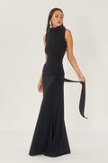 Modern Shonna Metallic Strap Maxi Knit Dress