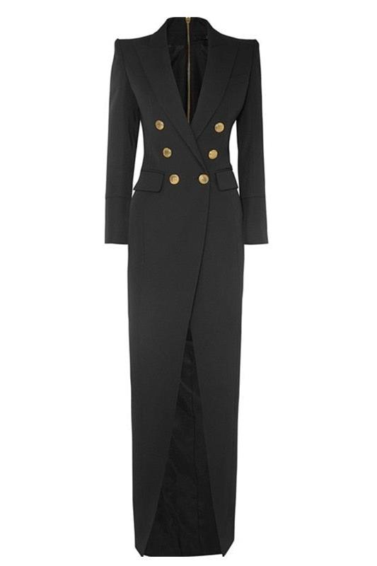 Modern Simona Tuxedo Maxi Blazer Dress