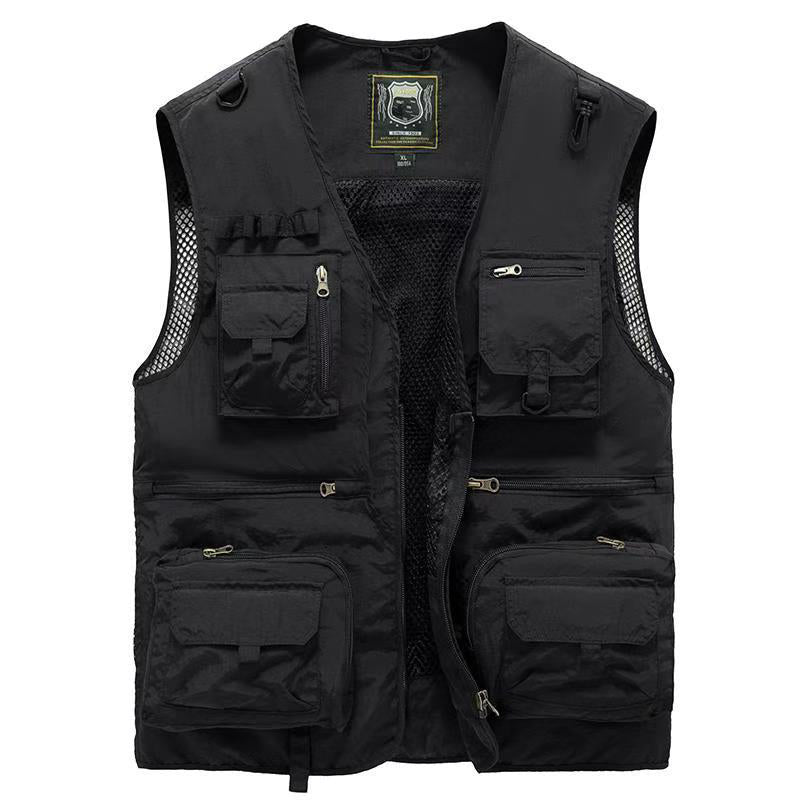 Wool Blend Vest with Multiple Pockets