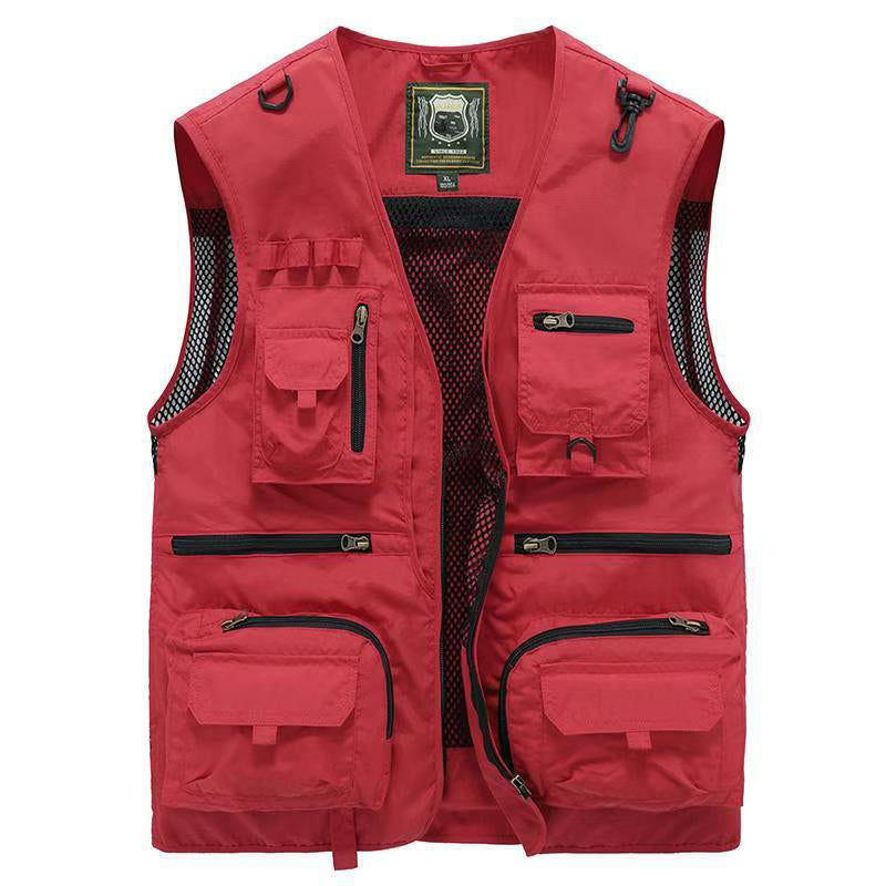 Wool Blend Vest with Multiple Pockets