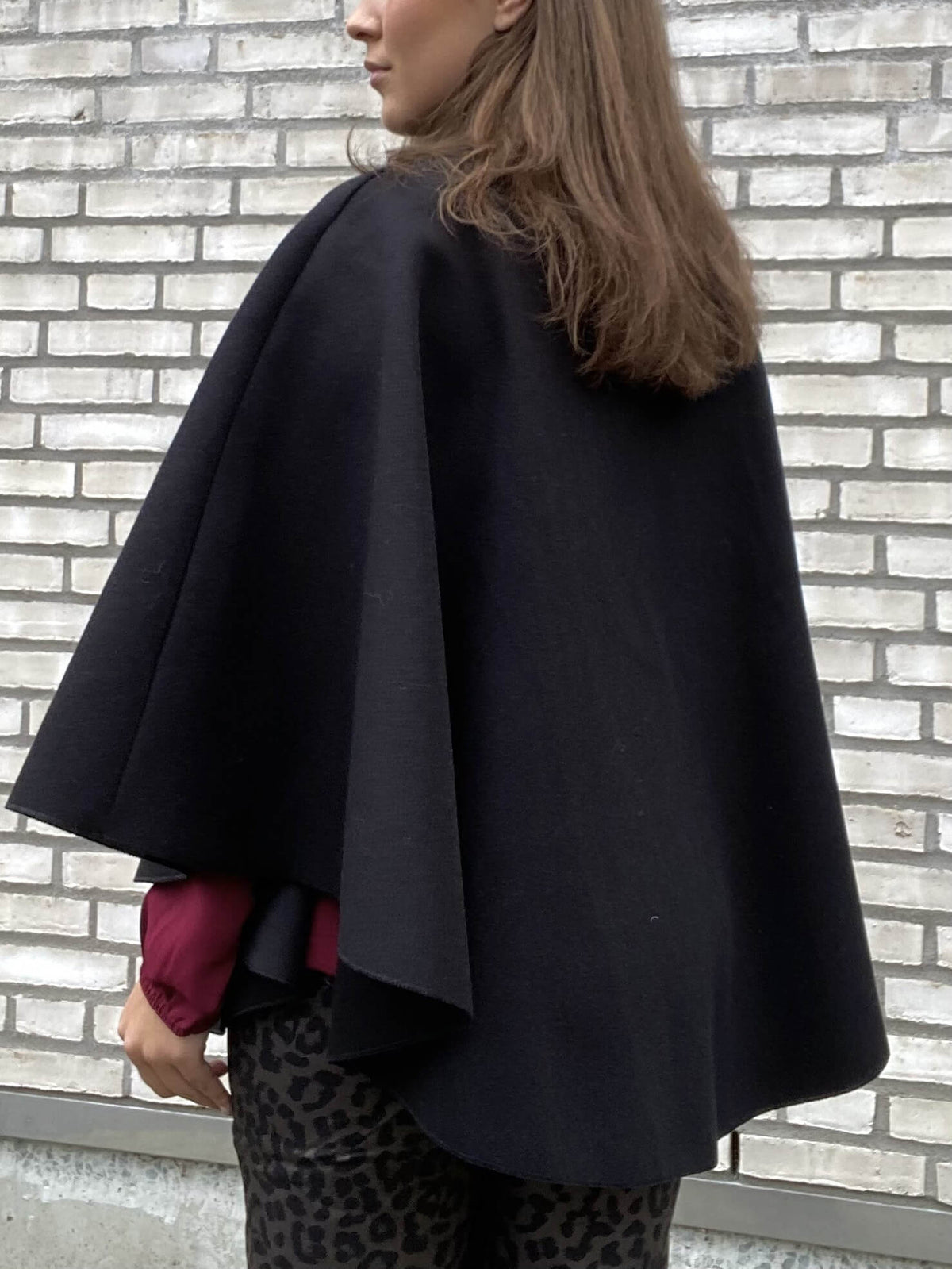 Modern Comfortable Wool Cape Coat