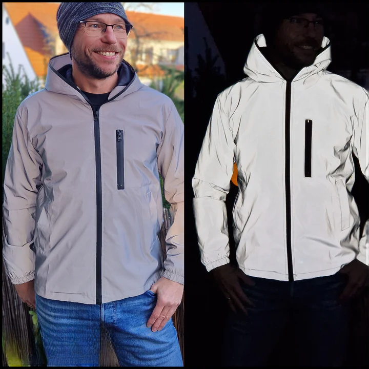 Reflective Jacket with Textured Knit