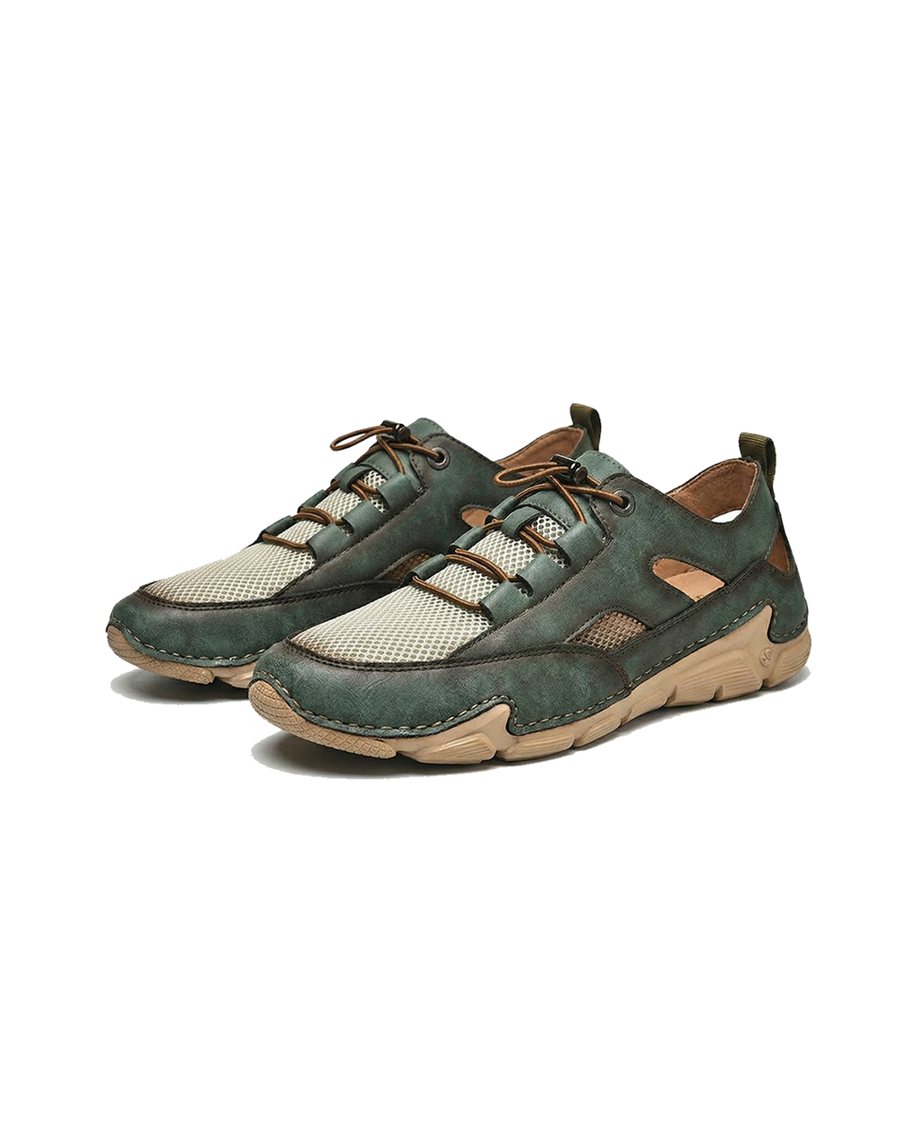 Mesh Sandals with Lace-Up Closure