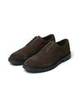 Suede Brogue Shoes with Cushioned Insole