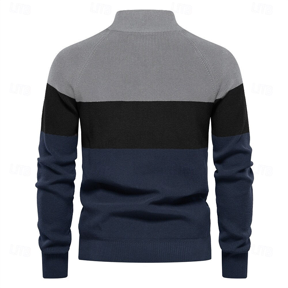 Breathable Knit Cardigan with Zip Front