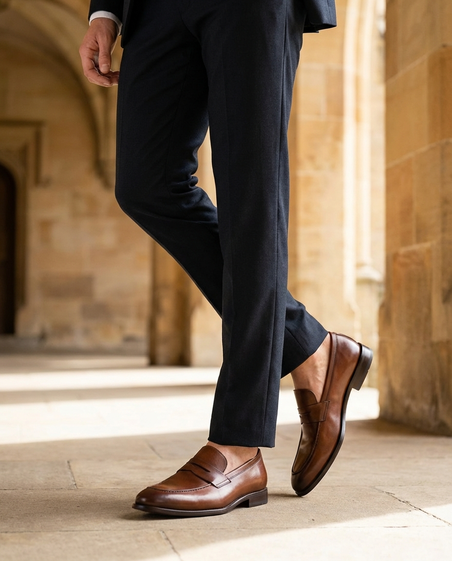 Full-Grain Leather Oxford Shoes with Cushioned Insole