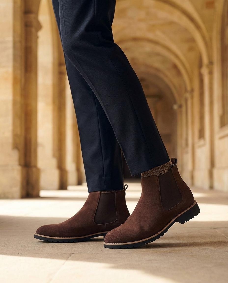 Full-Grain Leather Chelsea Boots with All-Day Comfort