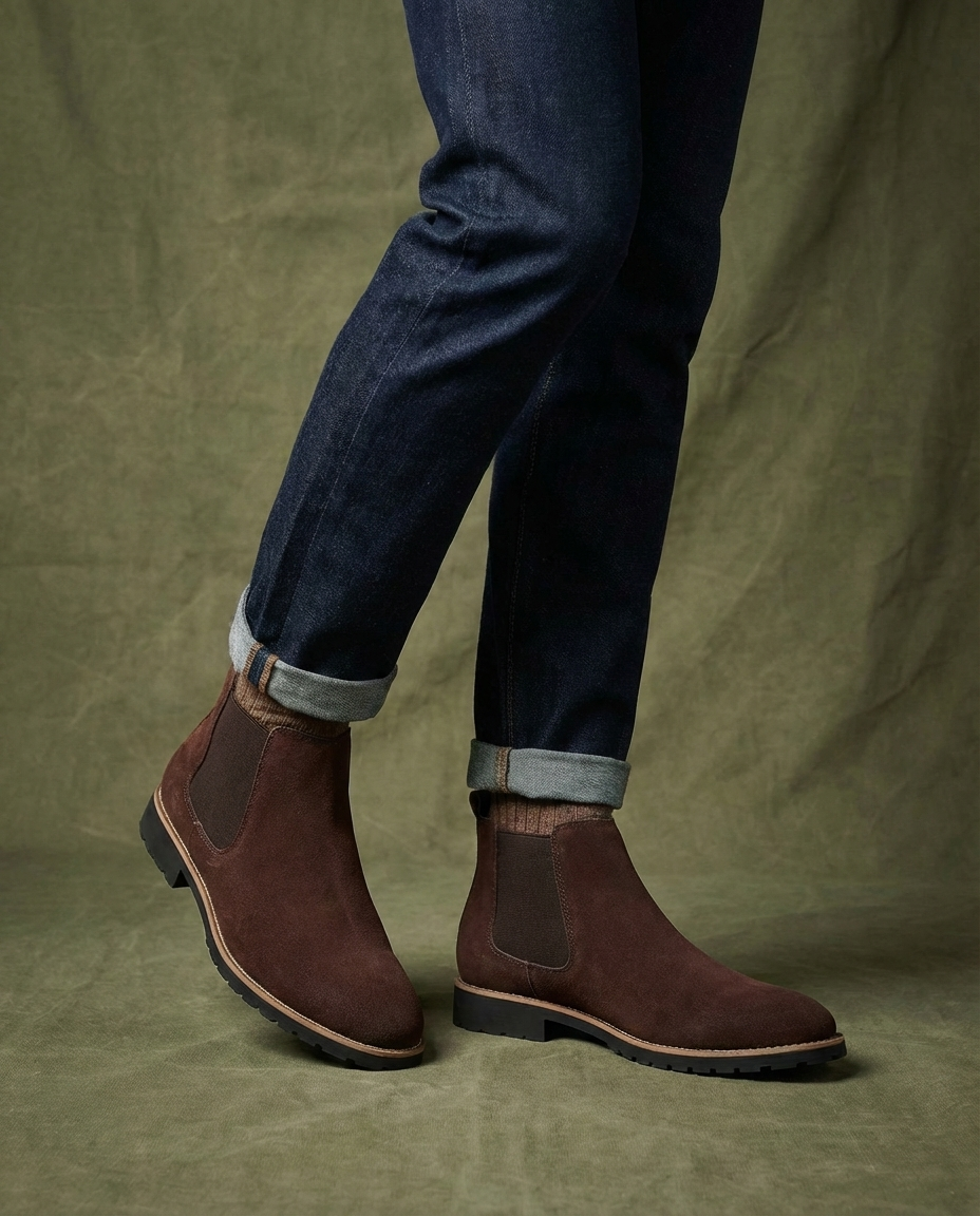 Full-Grain Leather Chelsea Boots with All-Day Comfort