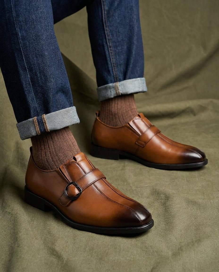 Full-Grain Leather Derby Shoes with All-Day Comfort