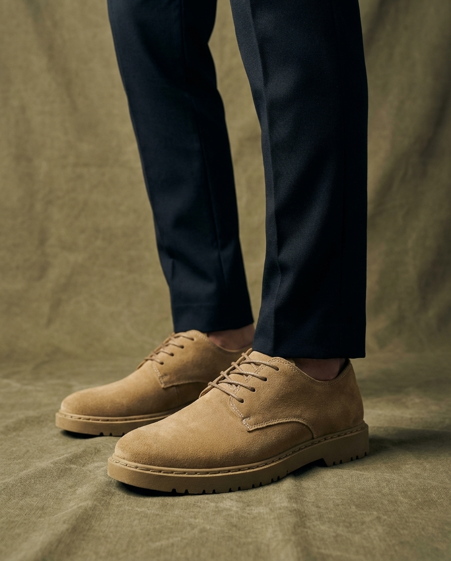 Suede Chukka Boots with Lace-Up Closure