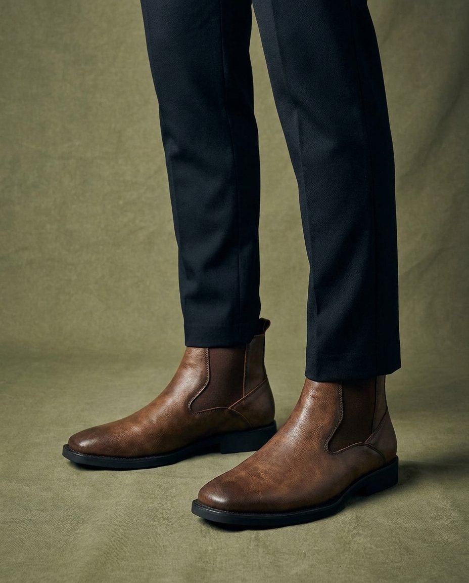 Semi-Matte Leather Boots with All-Day Comfort