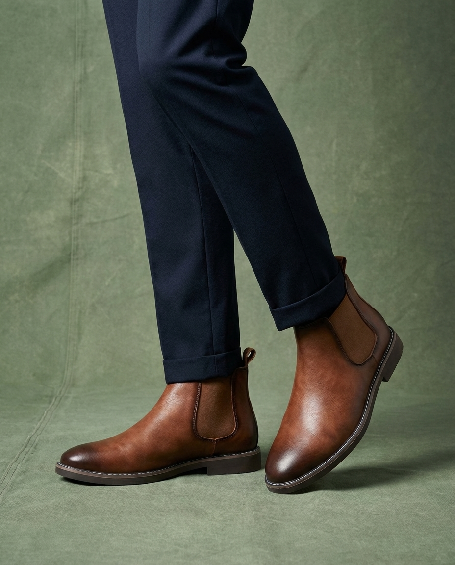 Burnished Leather Boots with Broken-In Comfort