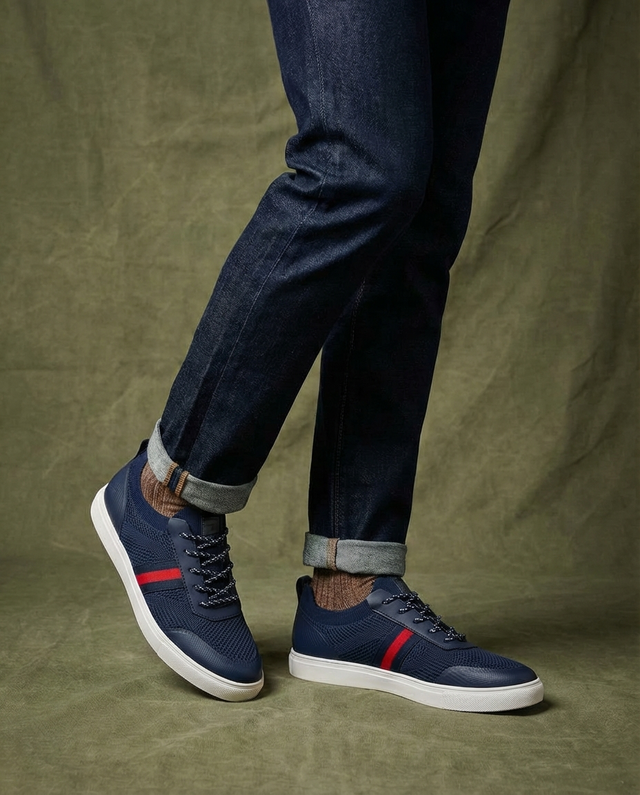 Air Mesh Sneakers with Cushioned Sole