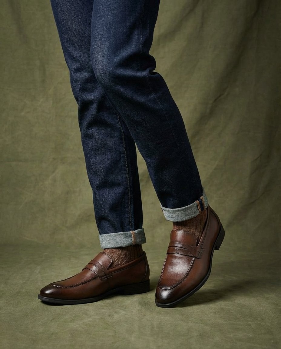 Smooth Full-Grain Leather Loafers with Precision Stitching
