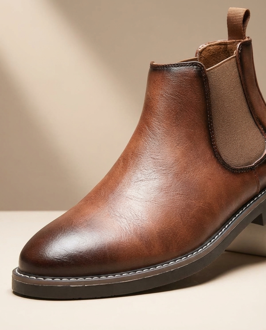 Burnished Leather Boots with Broken-In Comfort