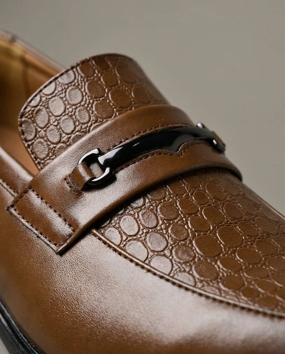 Full-Grain Leather Loafers with Sturdy Sole