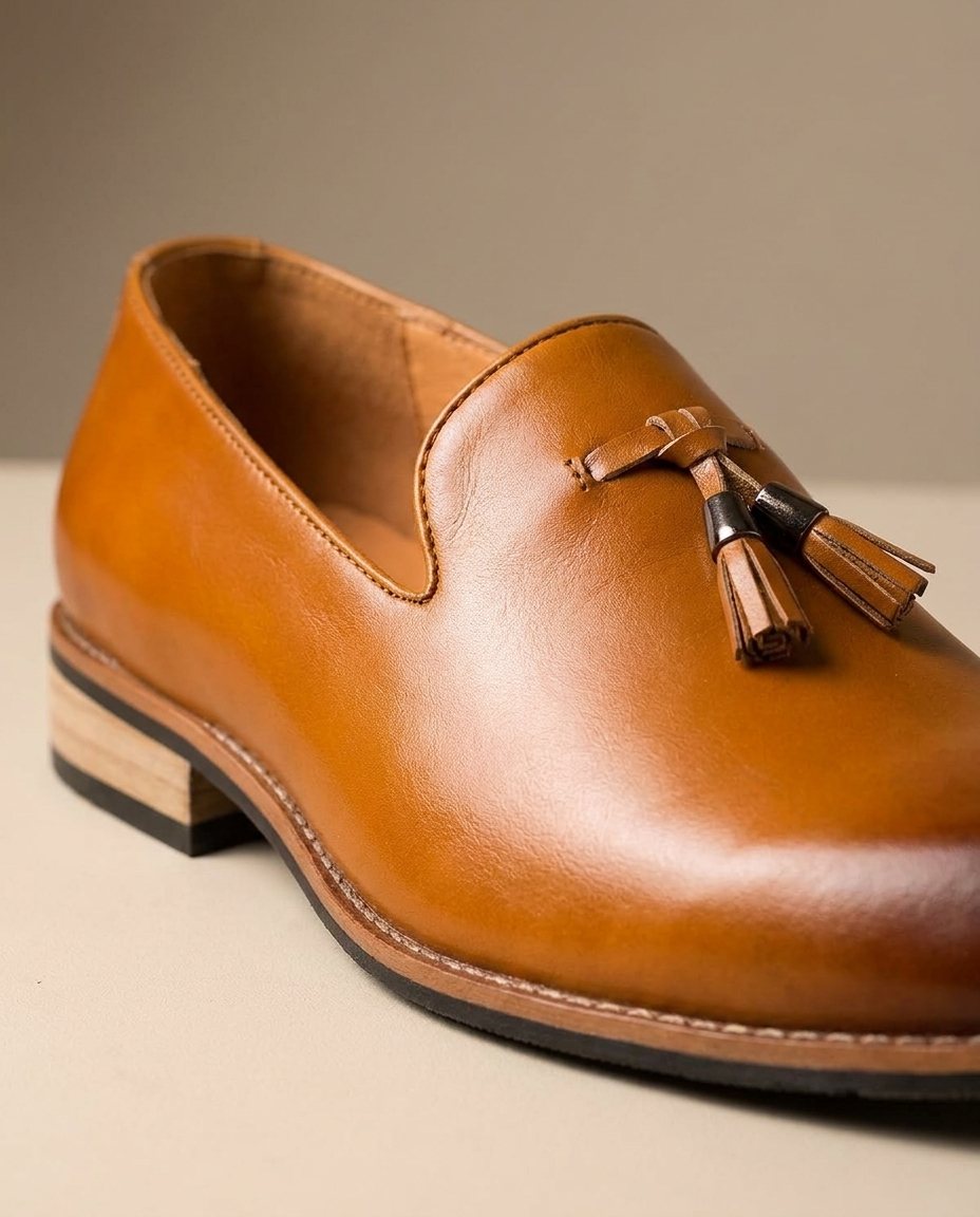 Full-Grain Leather Loafers with Cushioned Insole