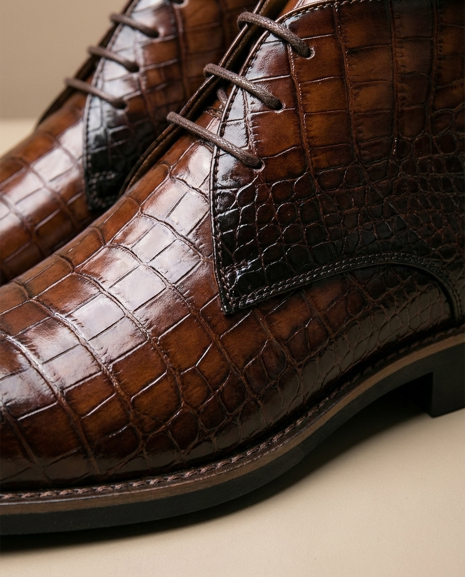 Leather Boots with Pointed Toe