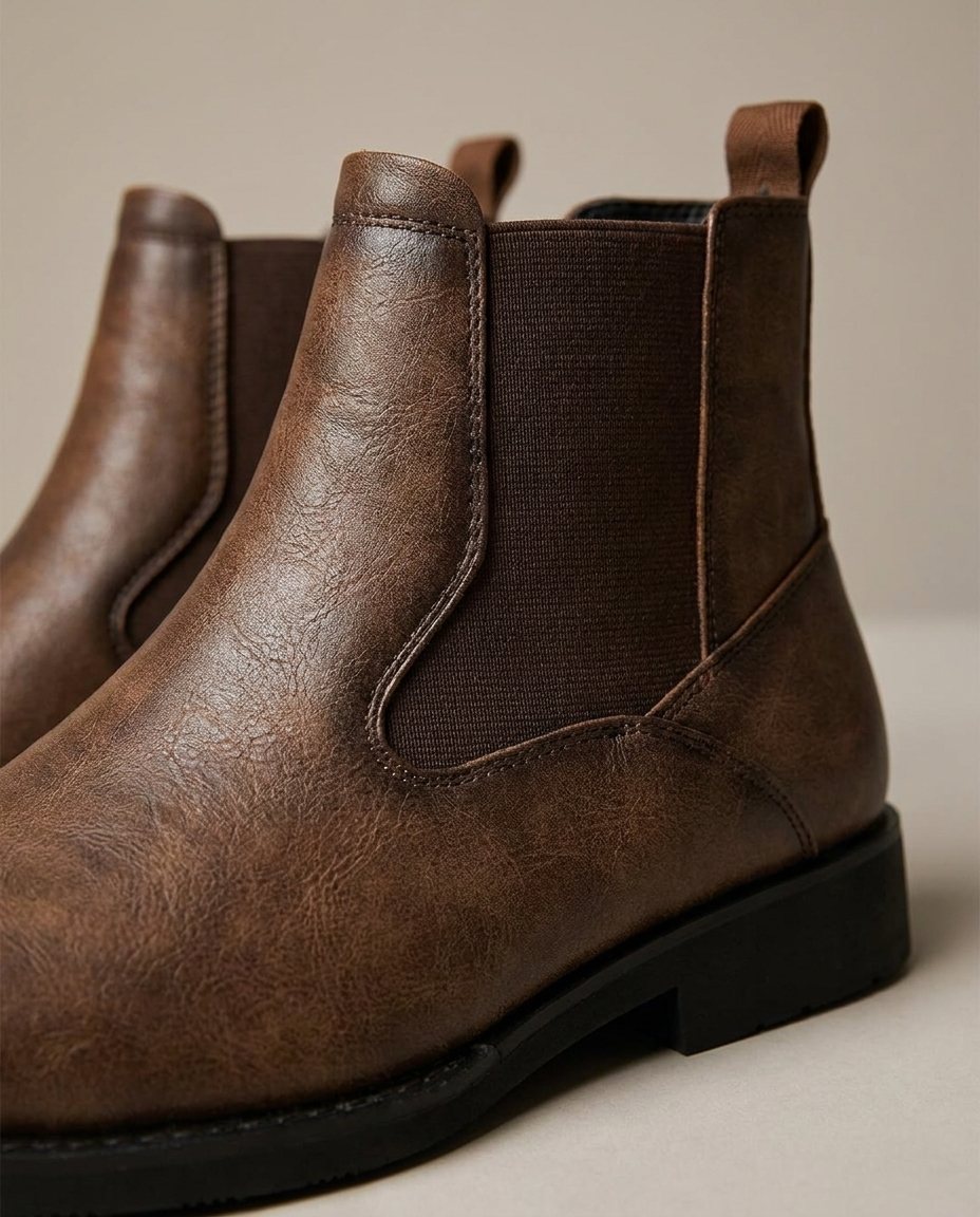 Semi-Matte Leather Boots with All-Day Comfort