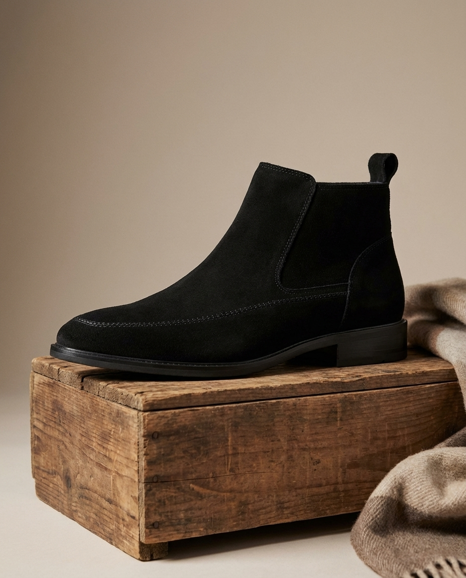 Suede Chelsea Boots with Broken-In Comfort