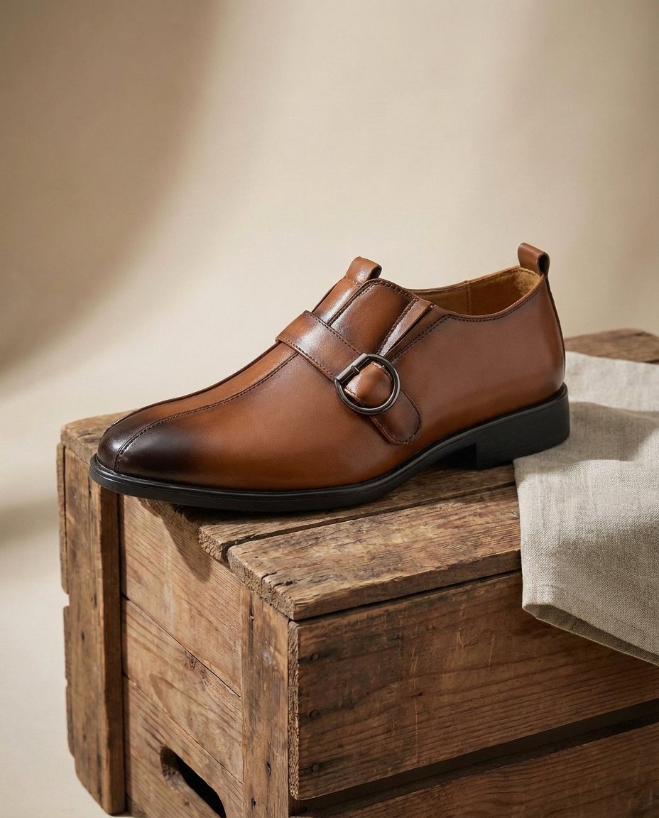 Full-Grain Leather Derby Shoes with All-Day Comfort