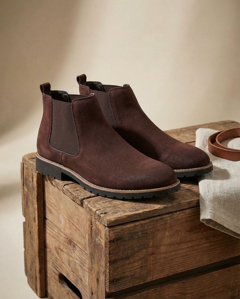 Full-Grain Leather Chelsea Boots with All-Day Comfort