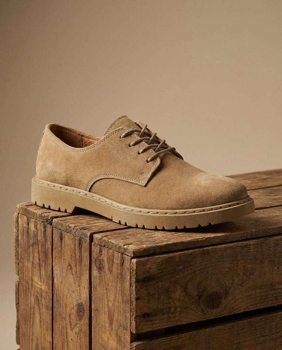 Suede Chukka Boots with Lace-Up Closure