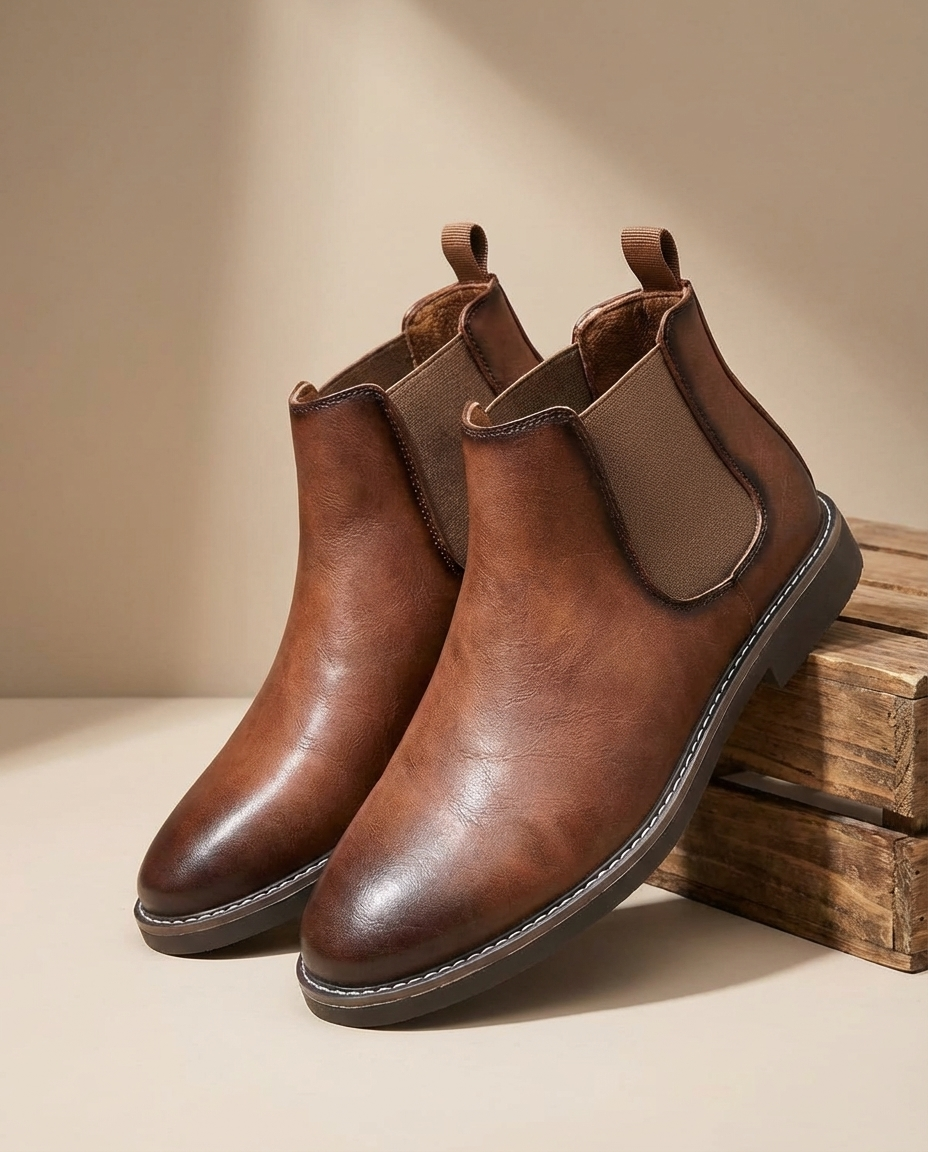 Burnished Leather Boots with Broken-In Comfort