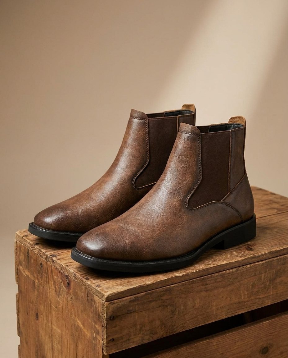 Semi-Matte Leather Boots with All-Day Comfort