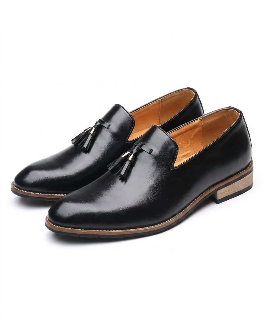 Full-Grain Leather Loafers with Cushioned Insole