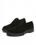 Leather Derby Shoes with Patina Finish