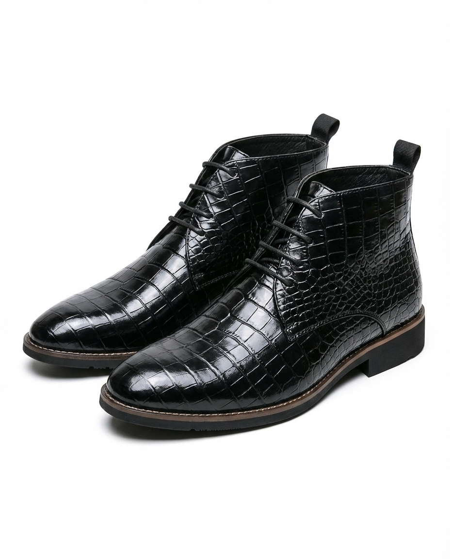 Leather Boots with Pointed Toe