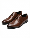 Full-Grain Leather Oxford Shoes with Cap-Toe Detail