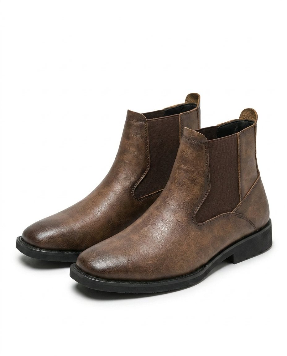 Semi-Matte Leather Boots with All-Day Comfort