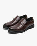 Polished Leather Loafers with Slip-Resistant Tread