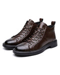 Leather Boots with Metal Eyelets