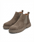 Suede Leather Chelsea Boots with Lug Sole