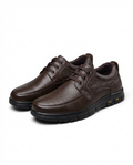 Leather Moc-Toe Shoes with Moc-Toe Stitching